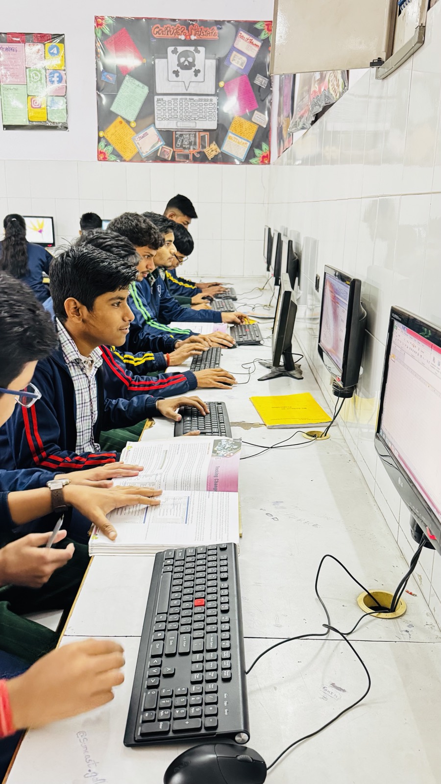 Students in the computer lab — Jyoti Model Sr. Secondary School