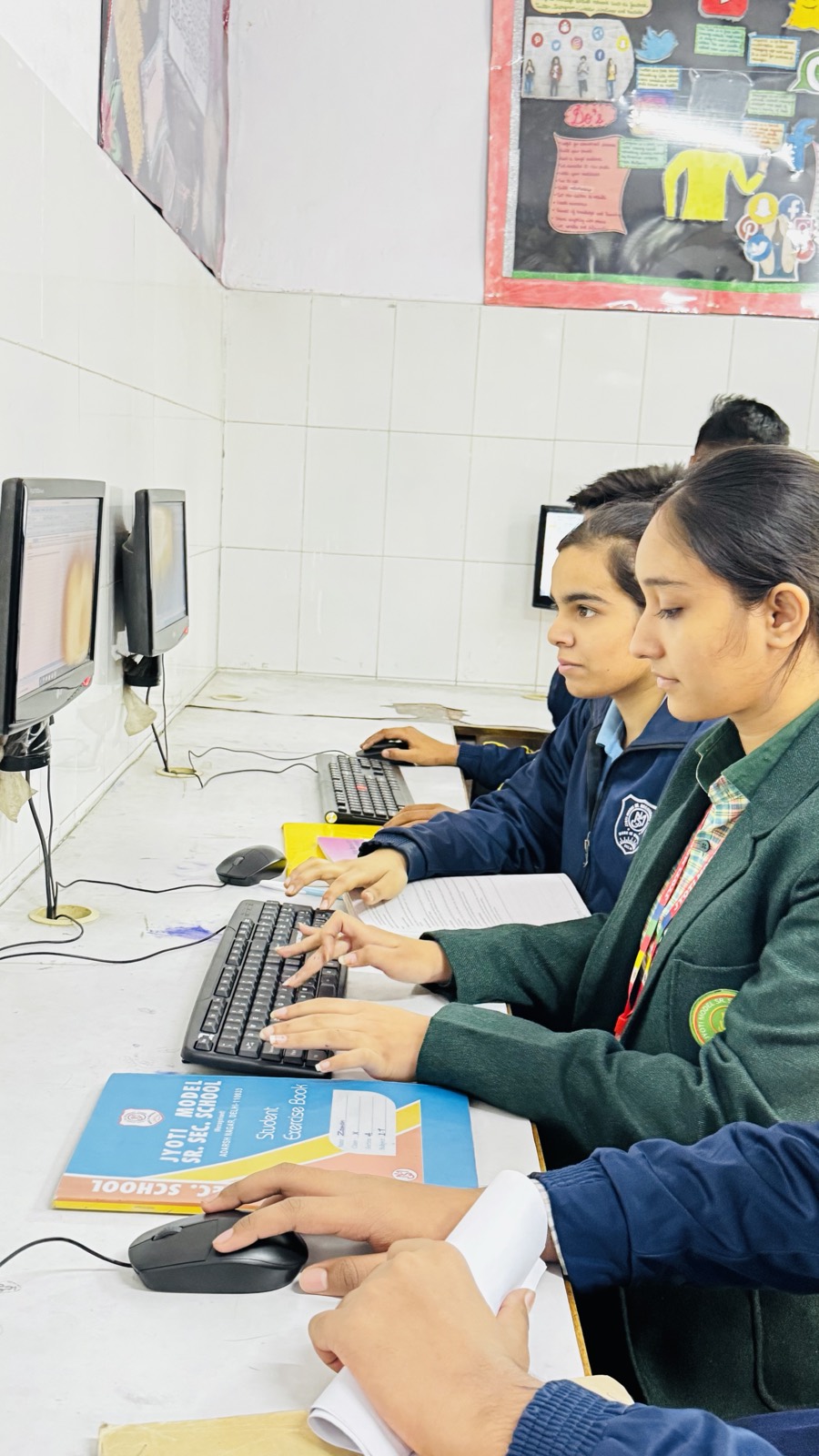 Students in the computer lab — Jyoti Model Sr. Secondary School