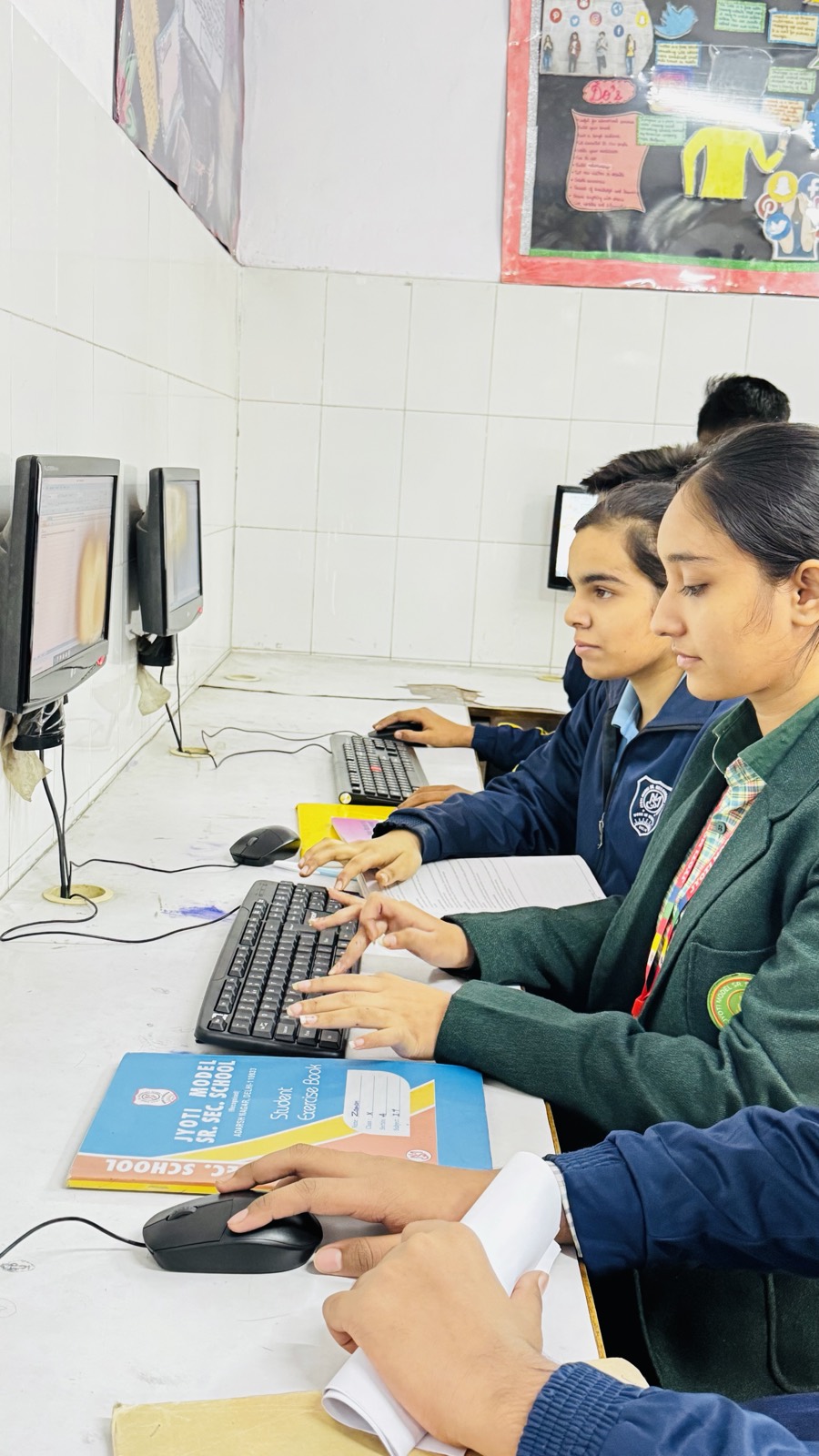 Students in the computer lab — Jyoti Model Sr. Secondary School