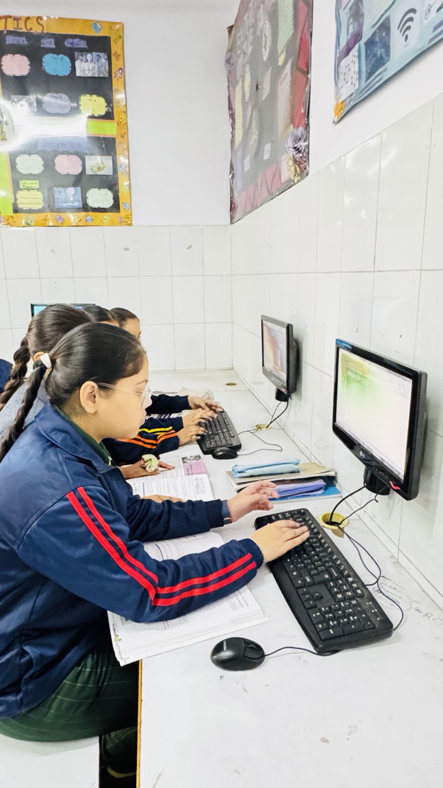 Students in the computer lab — Jyoti Model Sr. Secondary School