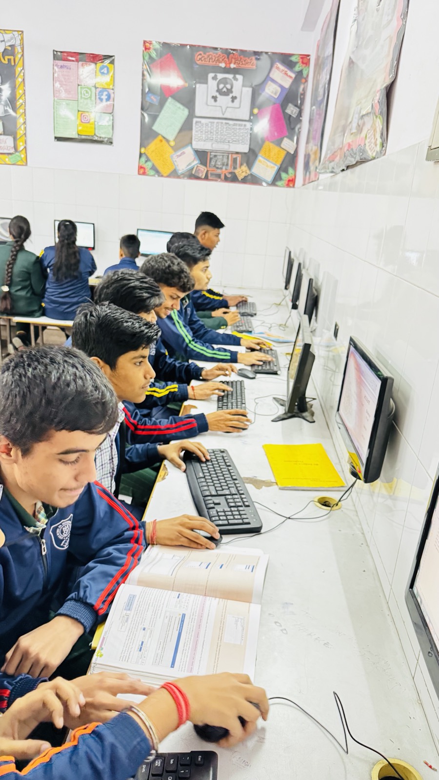 Students in the computer lab — Jyoti Model Sr. Secondary School