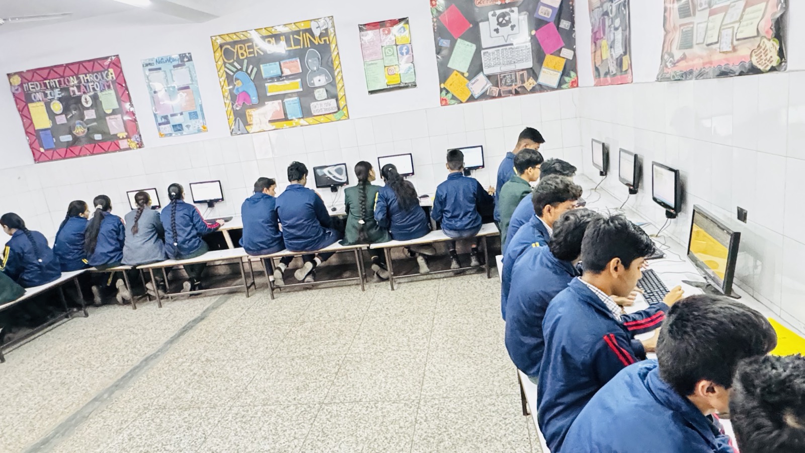 Students in the computer lab — Jyoti Model Sr. Secondary School