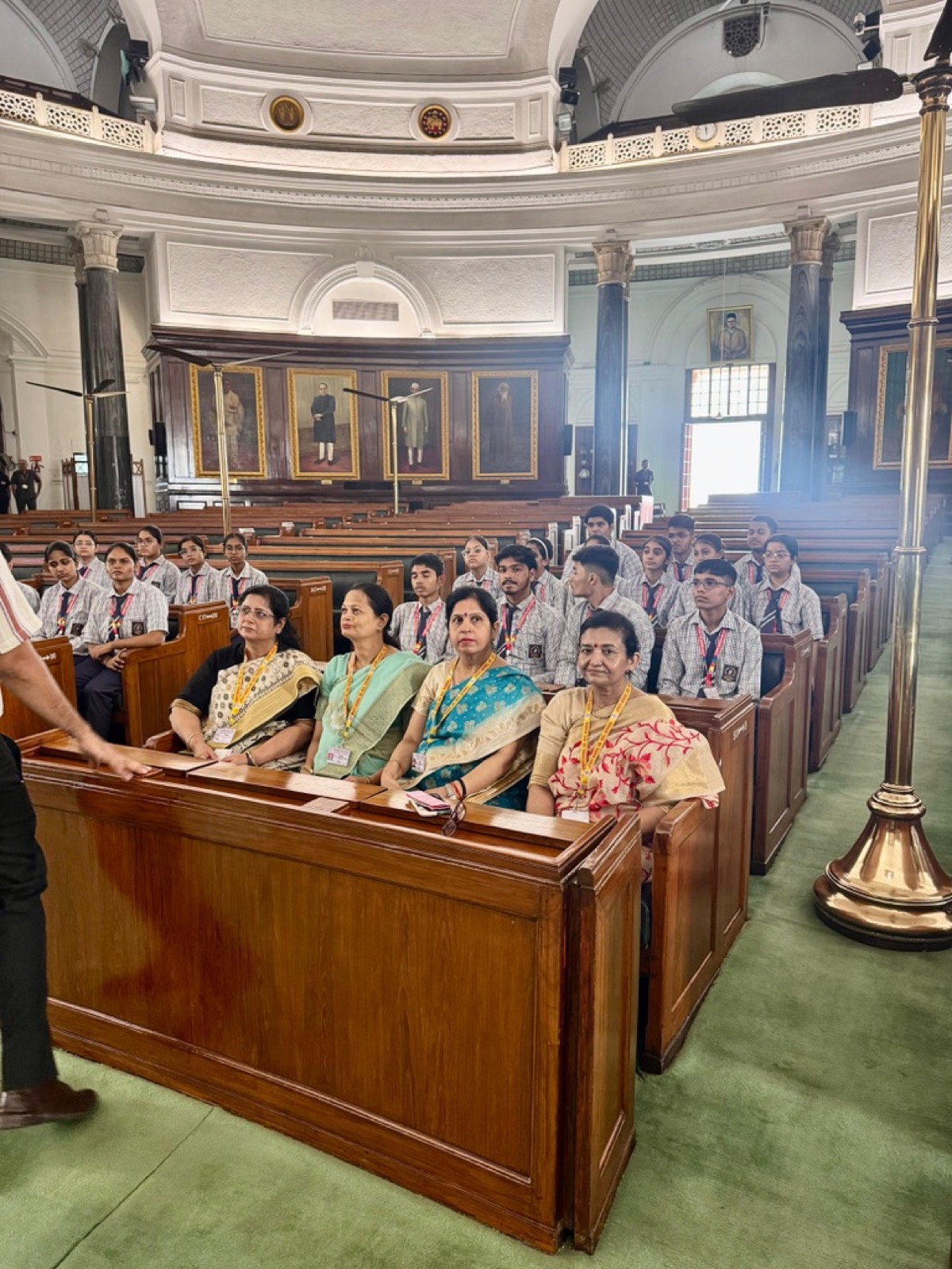 Students of Jyoti Model Sr. Secondary School on their visit to the Parliament of India