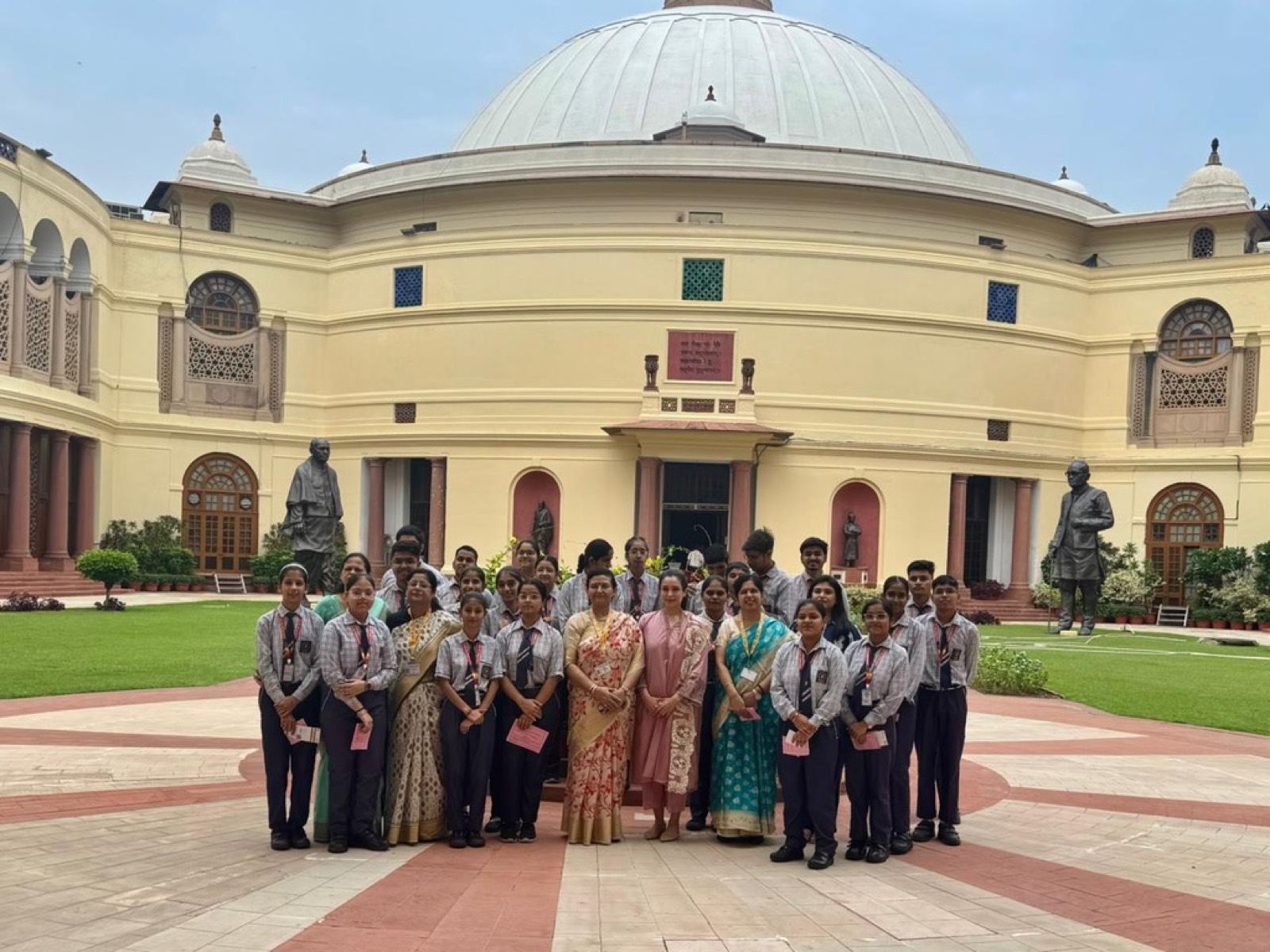 Students of Jyoti Model Sr. Secondary School on their visit to the Parliament of India